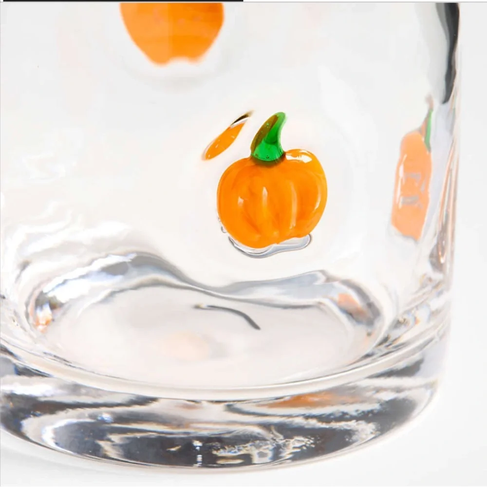 Crate&Barrel Halloween Pumpkin 🎃 Icon Double Old-Fashioned Glass